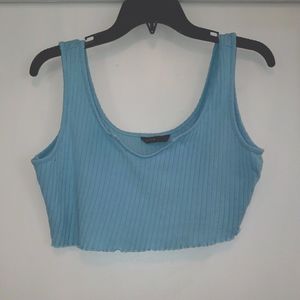 **3 for$15**Shein Blue Ribbed Crop Top